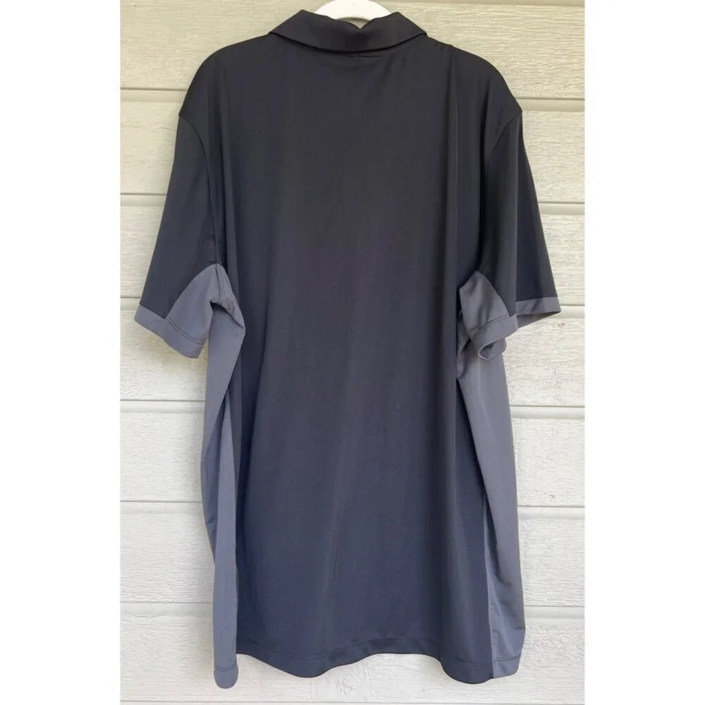 Nike Mens Carolina Panthers Dri-Fit Short Sleeve Polo Black Grey Size XXL